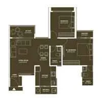 Saheel 5 Star Wakad 2 BHK Floor Plan Image