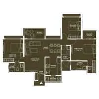 Saheel 5 Star Wakad 3 BHK Floor Plan Image